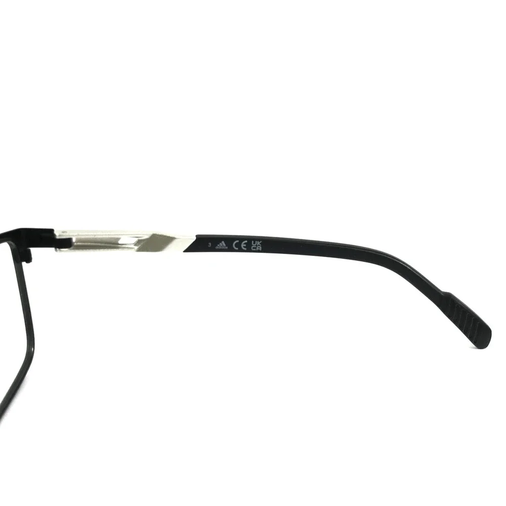 Adidas Eyeglasses Frames SP5021-2 002 Black Silver Rectangle Full Rim 54-18-140